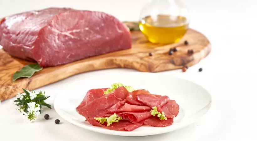Piatti pronti freschi: il carpaccio di carne salada trentina