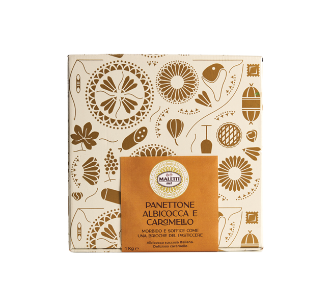 Panettone artigianale albicocca e caramello