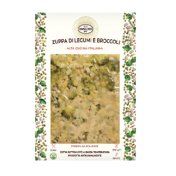 Legumes and broccoli soup